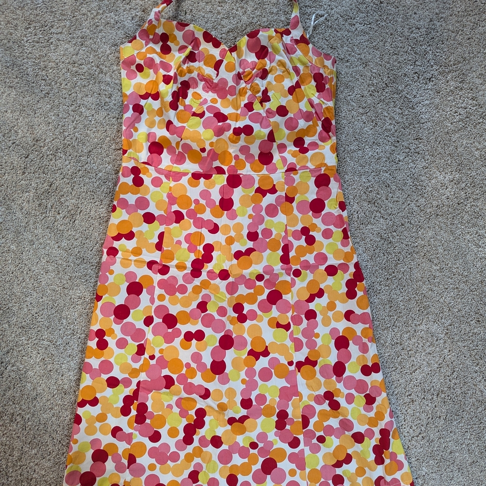 H&M Multicolor Polka Dot Dress. New. Perfect For A Beach Getaway